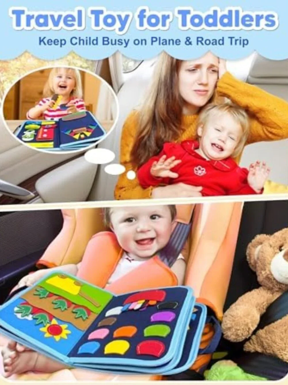 Montessori Busy Board for Toddlers | Educational Sensory Toy & Birthday Gift